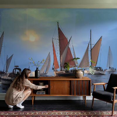 Modern wall mural for living room Sailing adventure