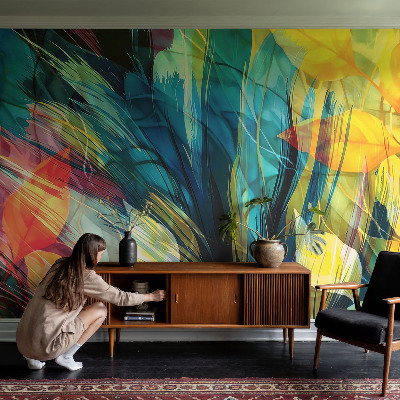 Photo wall mural Abstract leaves