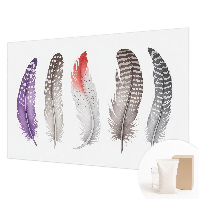 Large wallpaper mural Patterned feathers