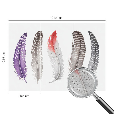 Large wallpaper mural Patterned feathers