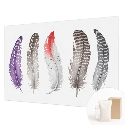 Large wallpaper mural Patterned feathers