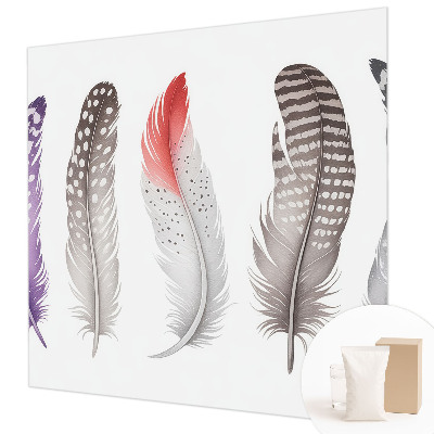 Large wallpaper mural Patterned feathers