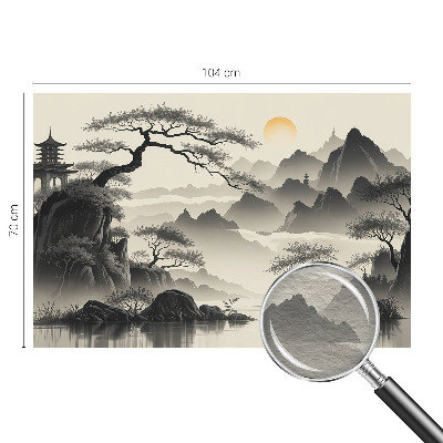 Modern wall mural for bedroom Eastern landscape