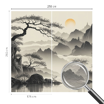 Modern wall mural for bedroom Eastern landscape