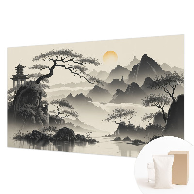 Modern wall mural for bedroom Eastern landscape