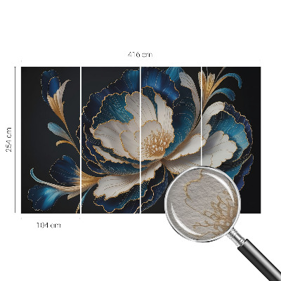 Modern wall mural for living room Floral pattern