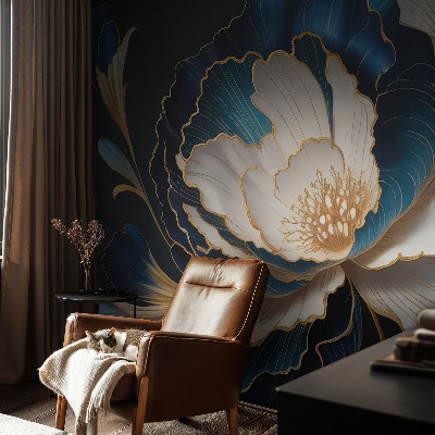 Modern wall mural for living room Floral pattern