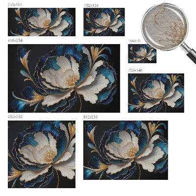 Modern wall mural for living room Floral pattern