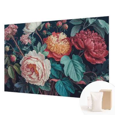Decorative wall mural for living room Colorful flowers