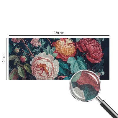 Decorative wall mural for living room Colorful flowers