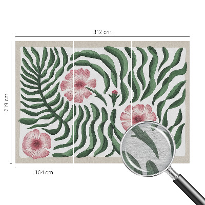 Premium photo wallpaper Flowers leaves