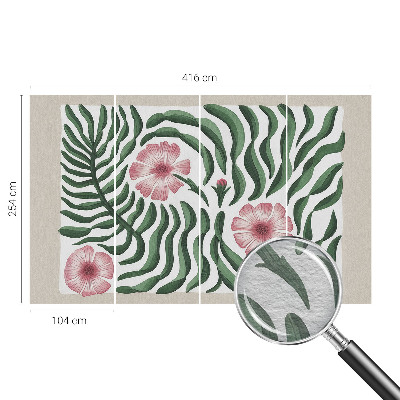 Premium photo wallpaper Flowers leaves