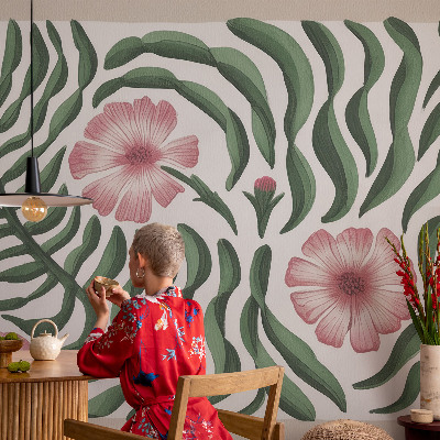 Premium photo wallpaper Flowers leaves