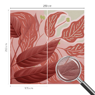 Non-woven wall mural Organic leaves
