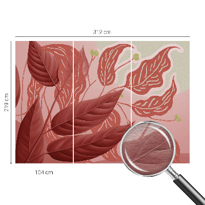 Non-woven wall mural Organic leaves