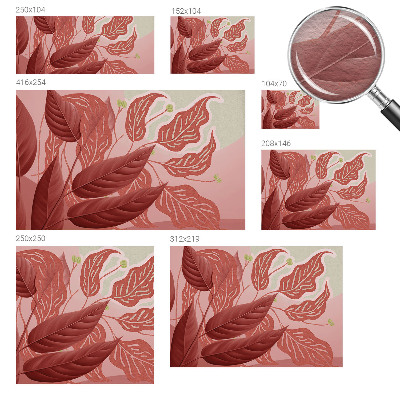 Non-woven wall mural Organic leaves