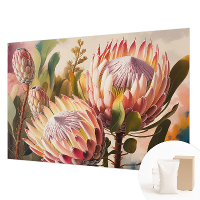 Non-woven photo wallpaper Protea flowers