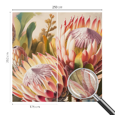 Non-woven photo wallpaper Protea flowers