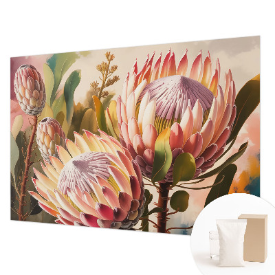 Non-woven photo wallpaper Protea flowers