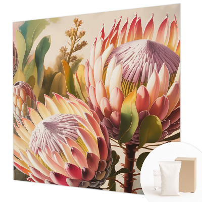 Non-woven photo wallpaper Protea flowers