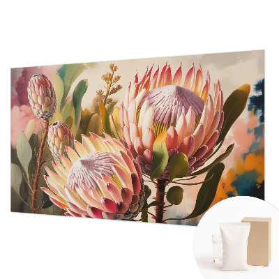Non-woven photo wallpaper Protea flowers