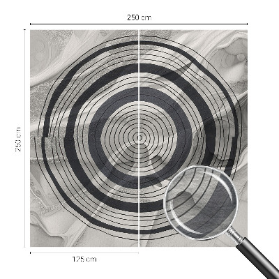 Photo wallpaper Circles of gray
