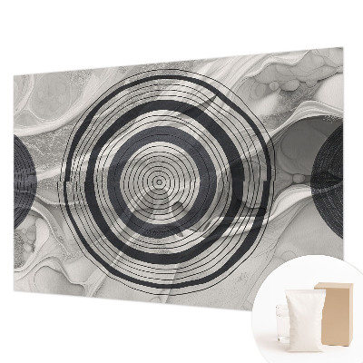 Photo wallpaper Circles of gray