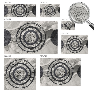 Photo wallpaper Circles of gray