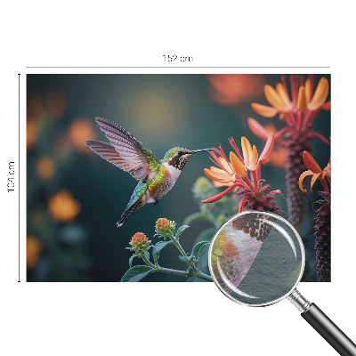 Photo wall mural Hummingbird flowers