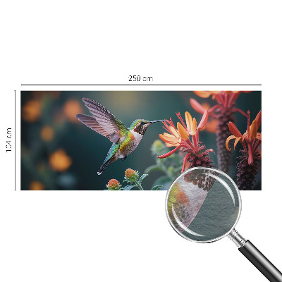 Photo wall mural Hummingbird flowers