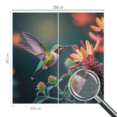 Photo wall mural Hummingbird flowers