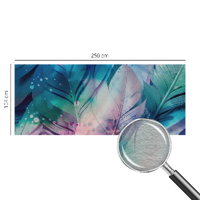 Wallpaper mural for living room Colorful feathers