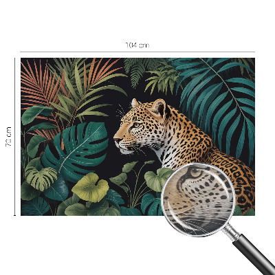 Wall mural for living room Exotic leopard