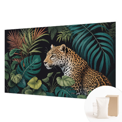 Wall mural for living room Exotic leopard