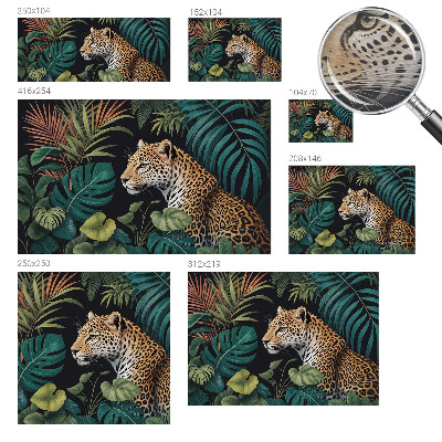 Wall mural for living room Exotic leopard