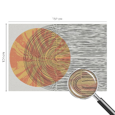 Bedroom wall mural wallpaper Circle with lines
