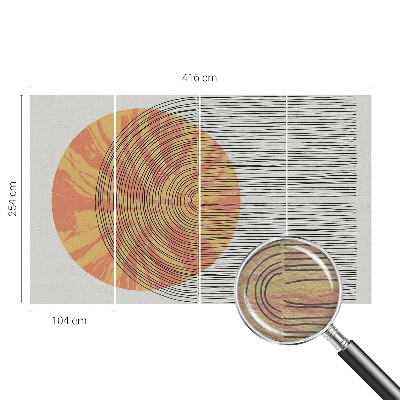 Bedroom wall mural wallpaper Circle with lines