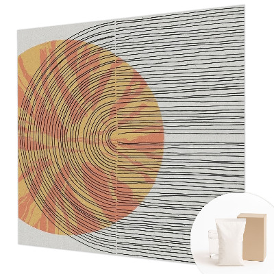 Bedroom wall mural wallpaper Circle with lines