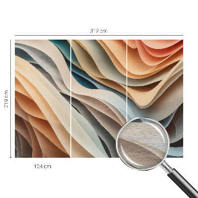 Modern wall mural Wavy forms