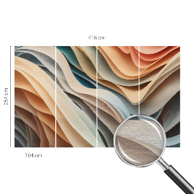 Modern wall mural Wavy forms