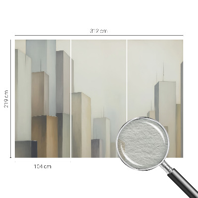 Modern wall mural for bedroom City skyscrapers