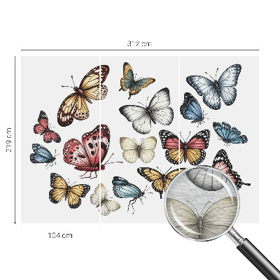 Non-woven wall mural Paradise butterflies