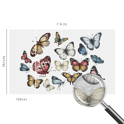 Non-woven wall mural Paradise butterflies