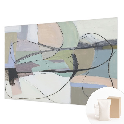 Non-woven photo wallpaper Pastel lines