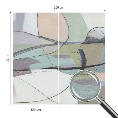 Non-woven photo wallpaper Pastel lines