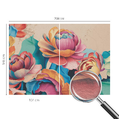 Large wall mural Floral harmony