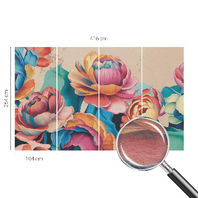 Large wall mural Floral harmony