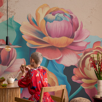 Large wall mural Floral harmony
