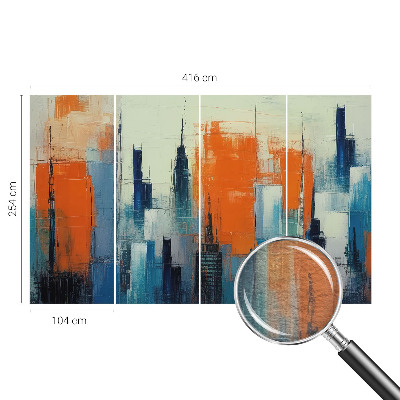 Large wallpaper mural Abstract city