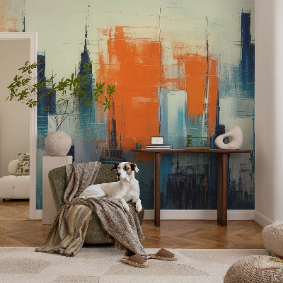 Large wallpaper mural Abstract city